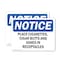 Signmission Place Cigarettes Butts Ashes In Receptacles, 10 in W x Rectangle, Vinyl Decal OS-2PACK-NS-D-710-L-16345 - alternate 1